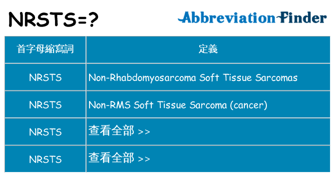 nrsts 代表什麼