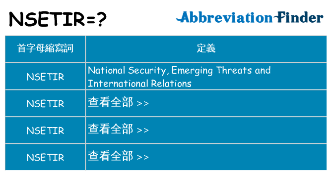 nsetir 代表什麼