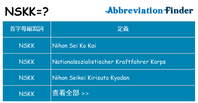 nskk 代表什麼