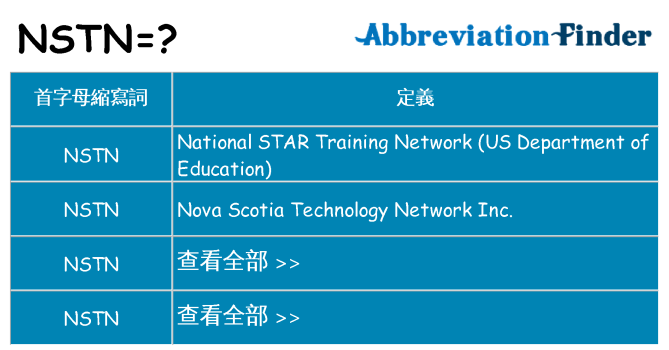 nstn 代表什麼