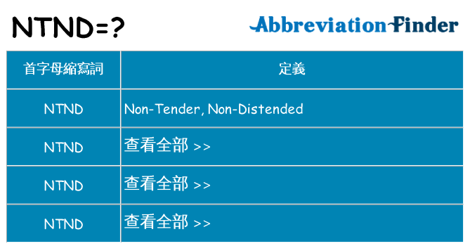 ntnd 代表什麼