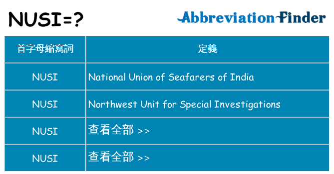 nusi 代表什麼