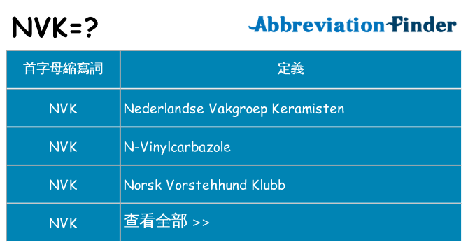 nvk 代表什麼