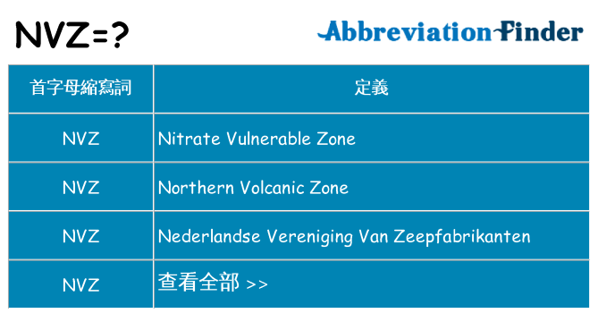 nvz 代表什麼