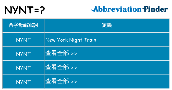 nynt 代表什麼