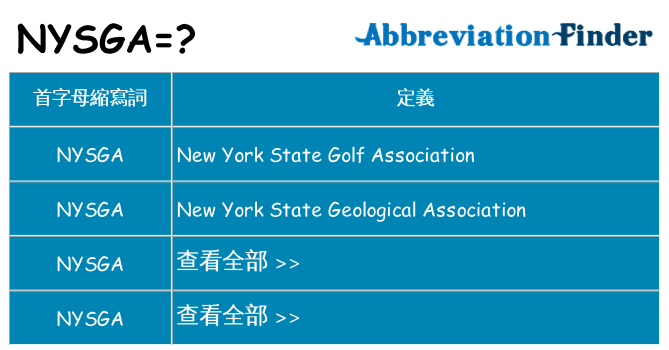 nysga 代表什麼
