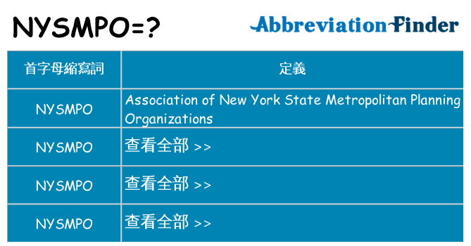 nysmpo 代表什麼