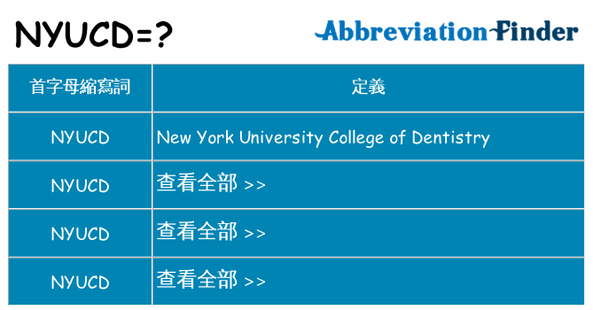 nyucd 代表什麼