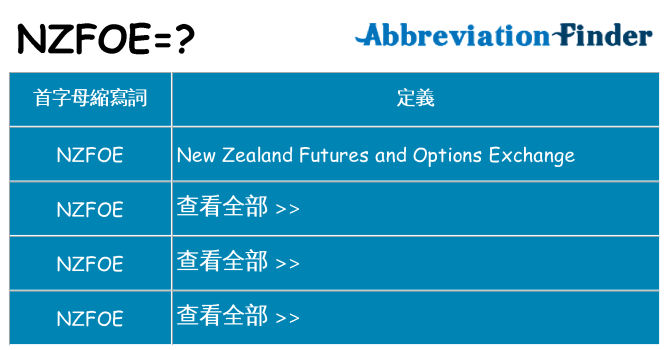 nzfoe 代表什麼