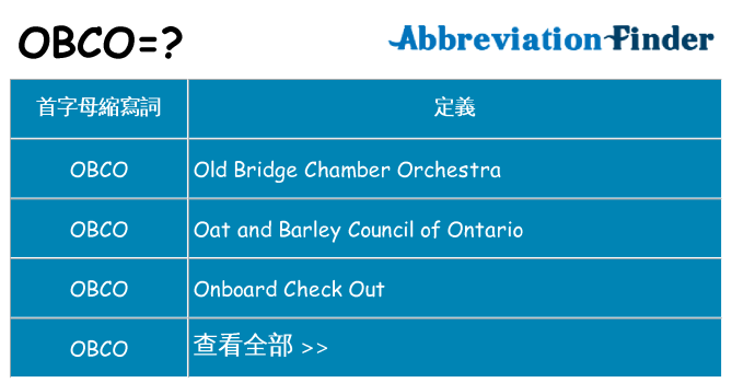 obco 代表什麼