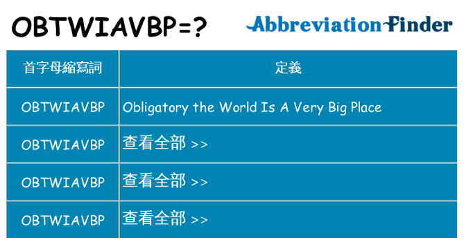 obtwiavbp 代表什麼