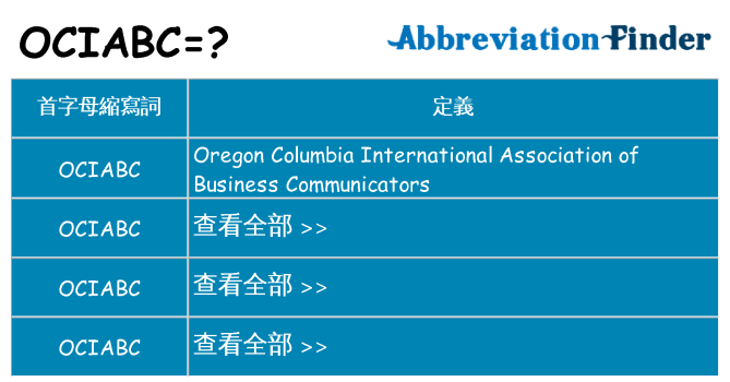 ociabc 代表什麼