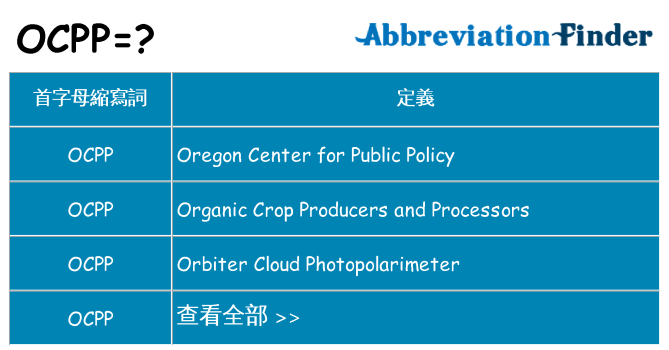 ocpp 代表什麼