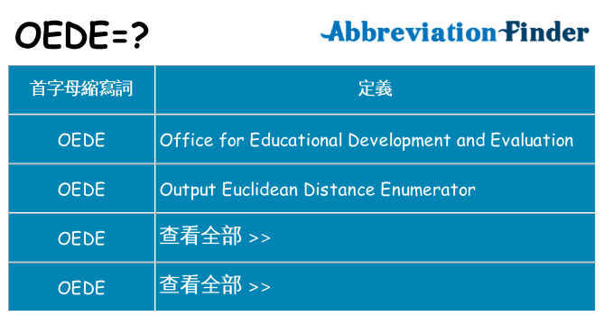 oede 代表什麼