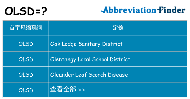 olsd 代表什麼