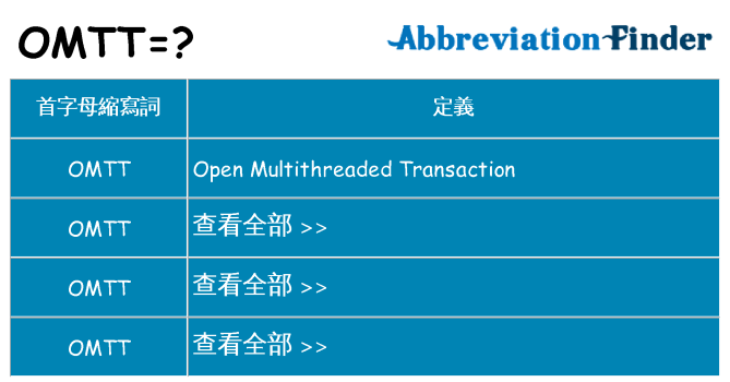 omtt 代表什麼
