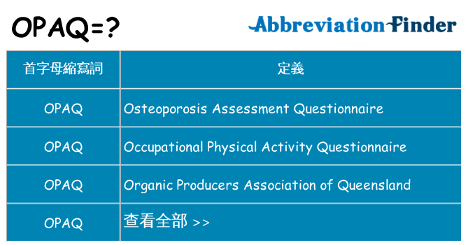 opaq 代表什麼