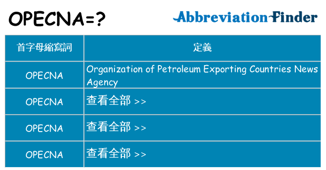 opecna 代表什麼