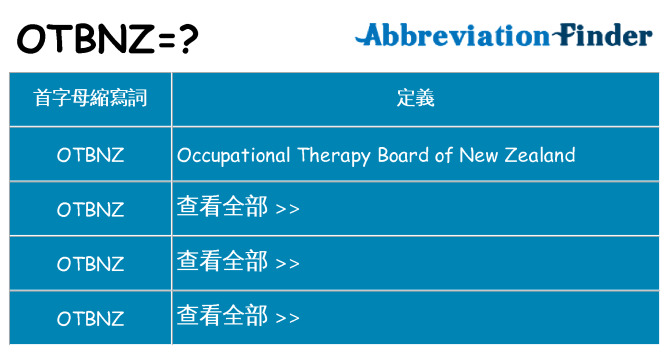 otbnz 代表什麼