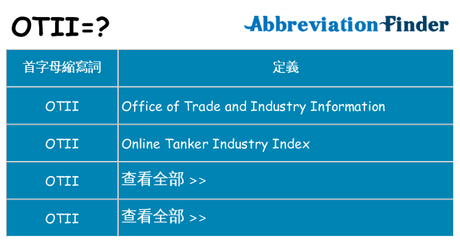 otii 代表什麼