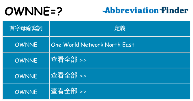 ownne 代表什麼