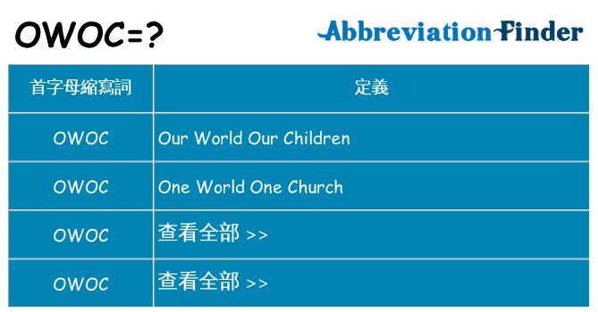 owoc 代表什麼