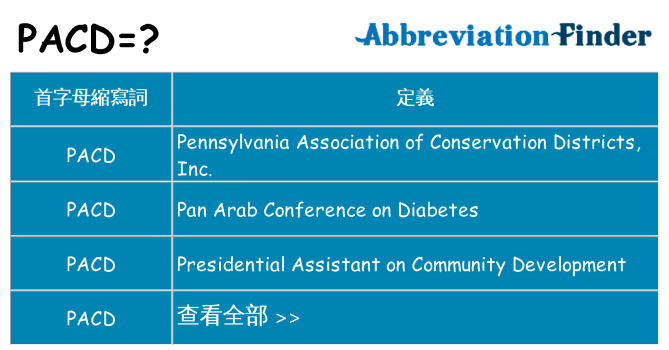 pacd 代表什麼