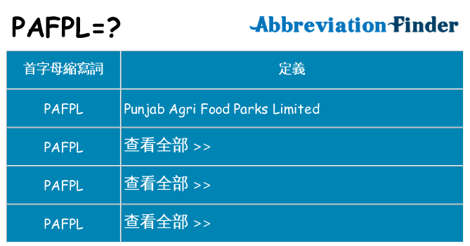 pafpl 代表什麼