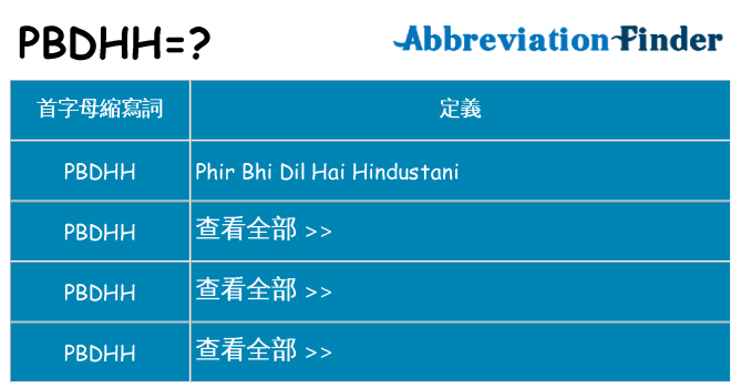 pbdhh 代表什麼