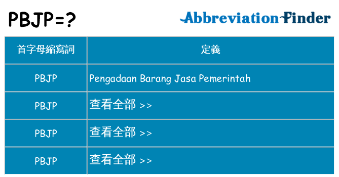 pbjp 代表什麼
