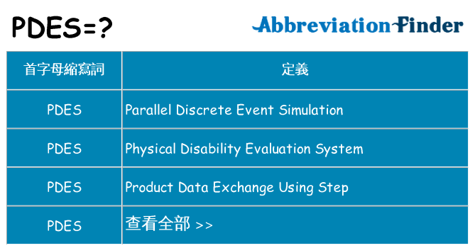 pdes 代表什麼