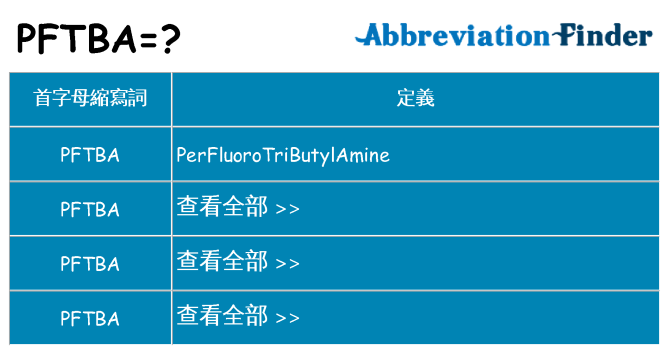 pftba 代表什麼