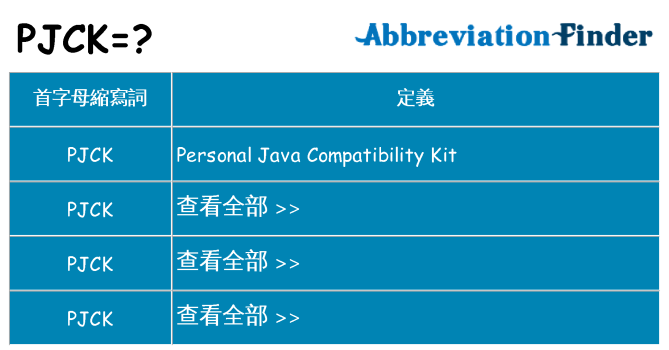 pjck 代表什麼