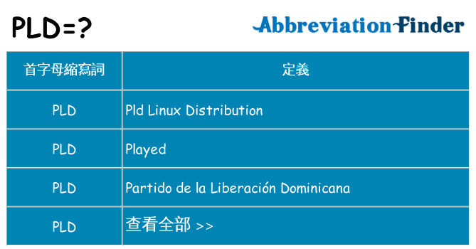 pld 代表什麼