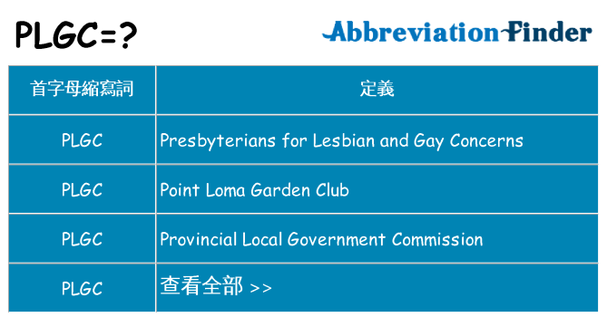plgc 代表什麼