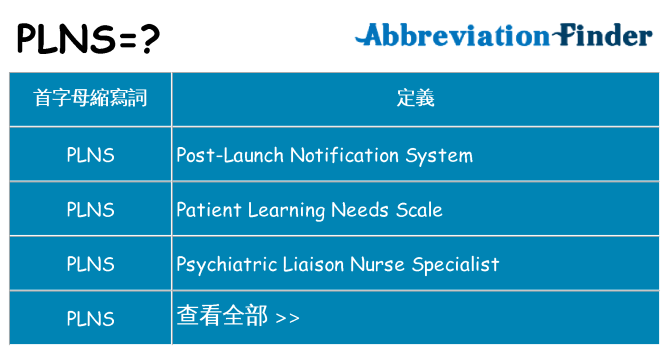 plns 代表什麼