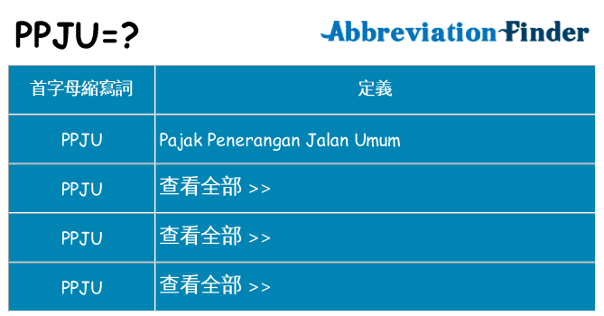 ppju 代表什麼