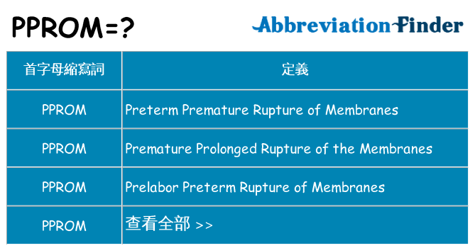 pprom 代表什麼