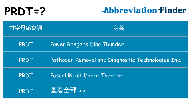 prdt 代表什麼
