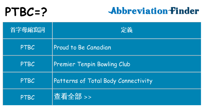 ptbc 代表什麼