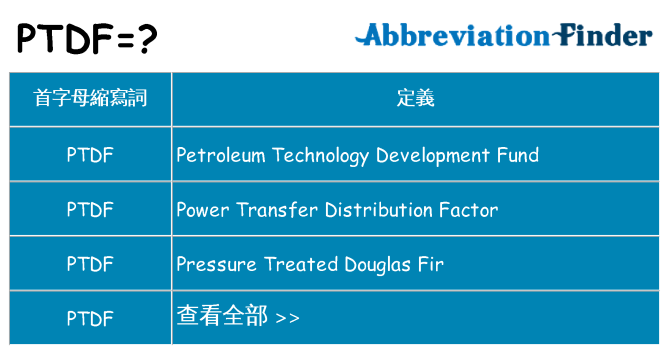 ptdf 代表什麼