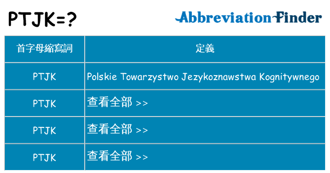 ptjk 代表什麼