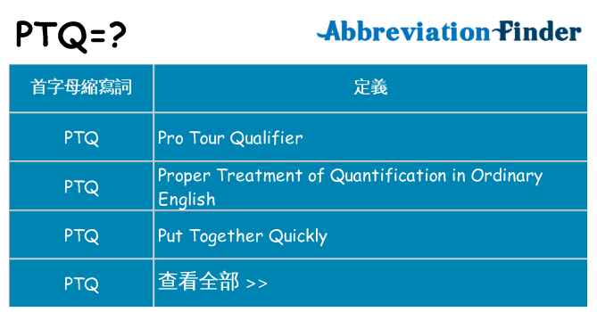 ptq 代表什麼