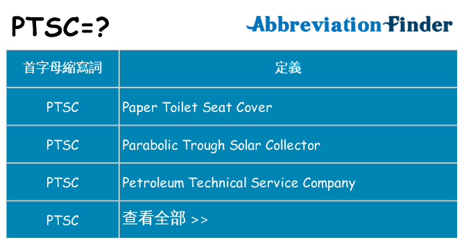 ptsc 代表什麼
