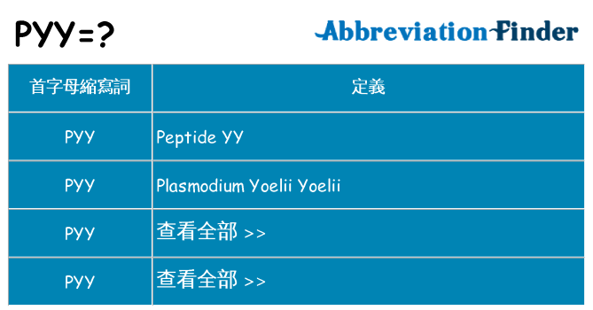 pyy 代表什麼
