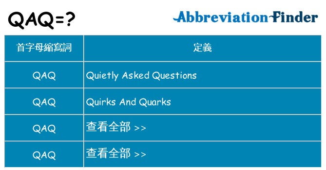 qaq 代表什麼