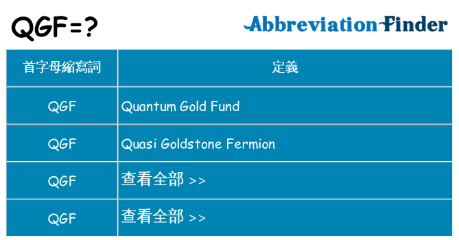 qgf 代表什麼
