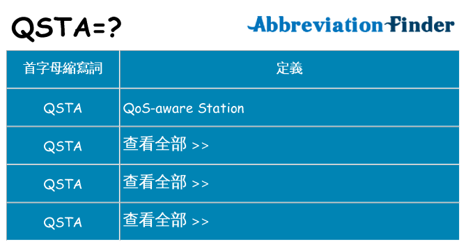 qsta 代表什麼