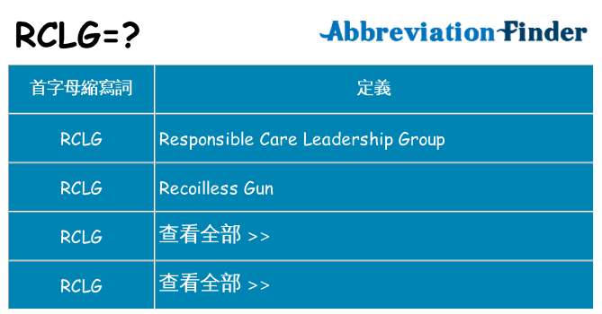 rclg 代表什麼