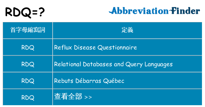 rdq 代表什麼